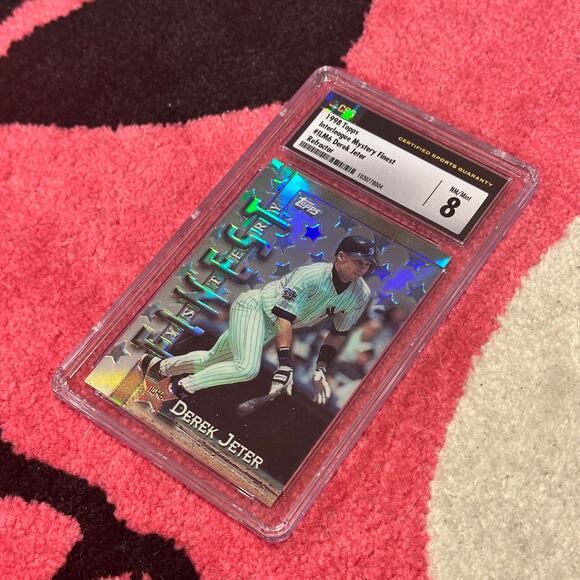 Derek Jeter 1998 Topps Interleague Match Ups Mystery Finest Refractor ILM6 CSG 8 - Picture 7 of 7